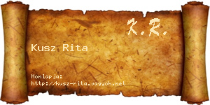 Kusz Rita névjegykártya